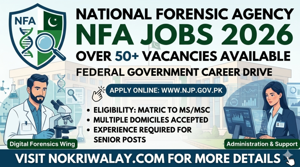 National Forensic Agency NFA Jobs 2026 – Online Apply | Latest Authentic Advertisement
